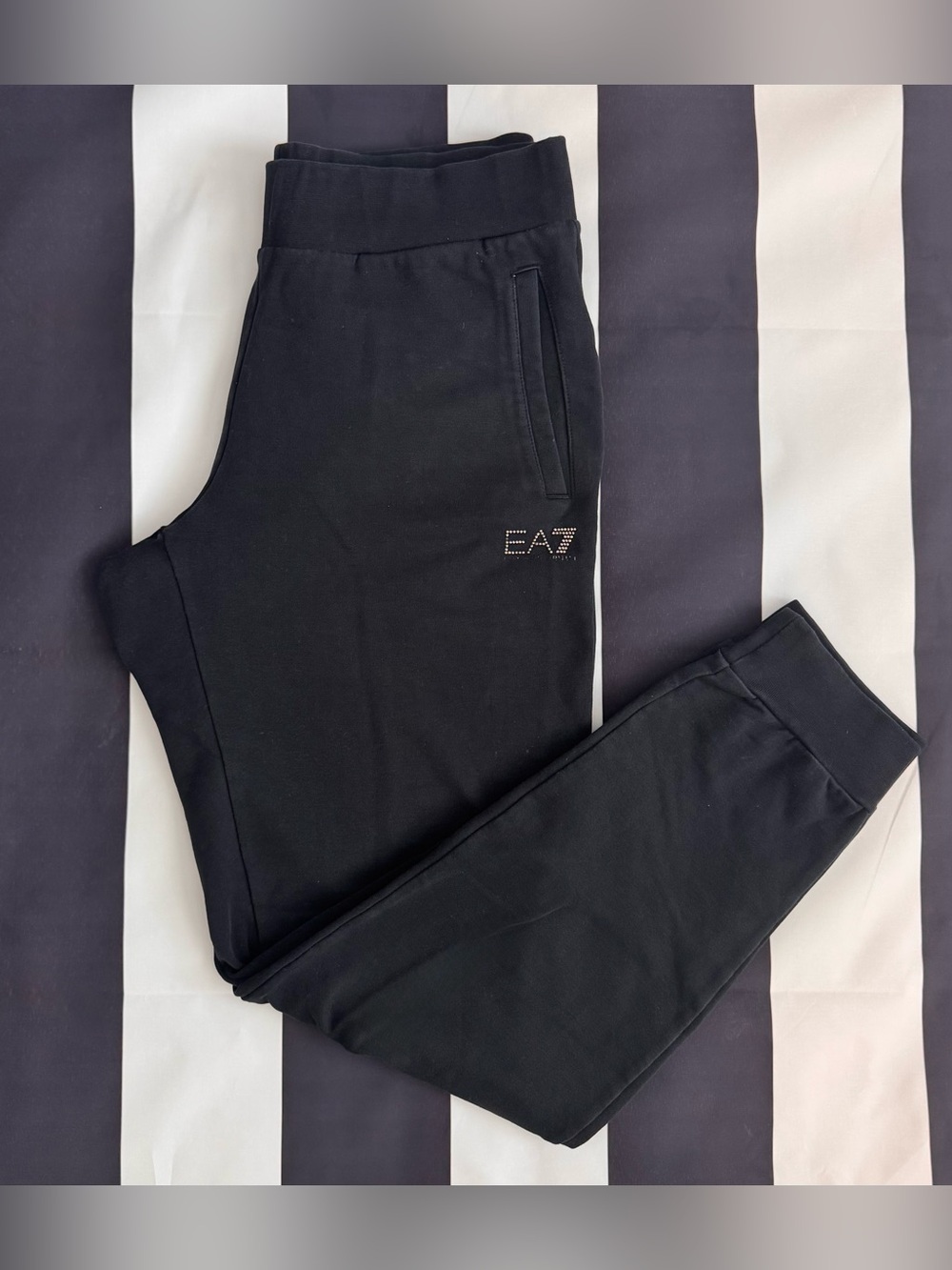 Emporio Armani Black EA7 Women's Track Joggers